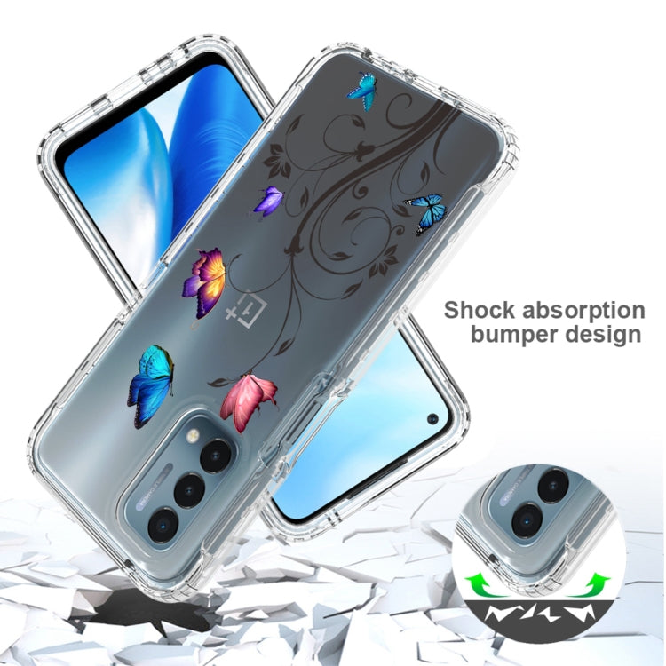 For OnePlus Nord N200 5G PC+TPU Transparent Painted Phone Case