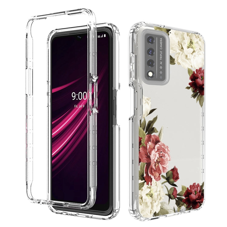 For T-Mobile Revvl Plus PC+TPU Transparent Painted Phone Case