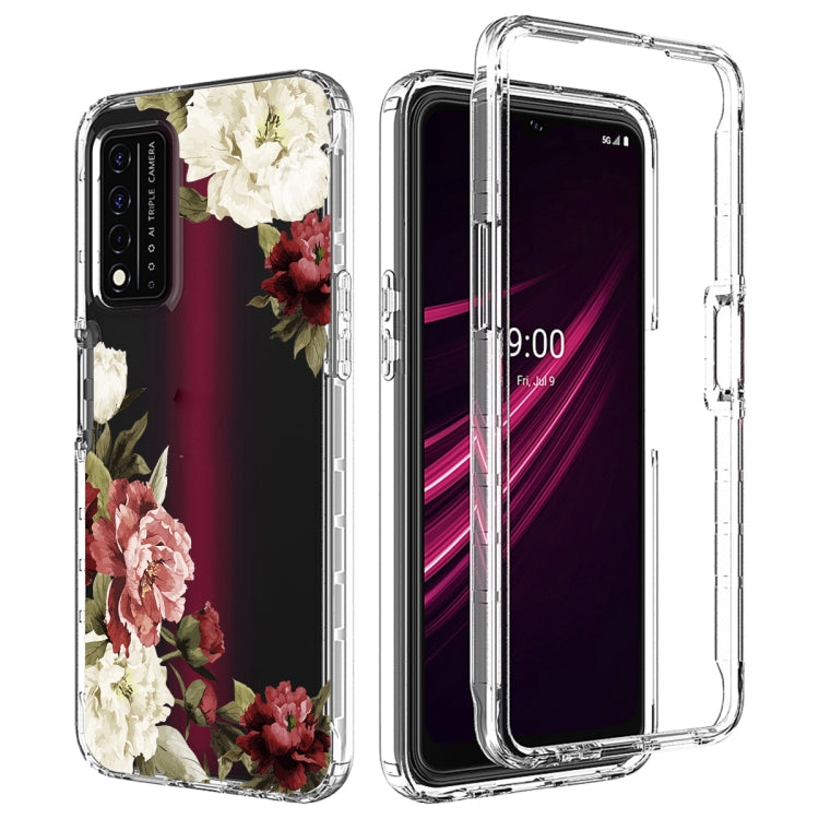 For T-Mobile Revvl Plus PC+TPU Transparent Painted Phone Case