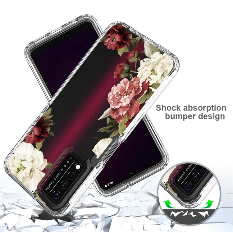 For T-Mobile Revvl Plus PC+TPU Transparent Painted Phone Case
