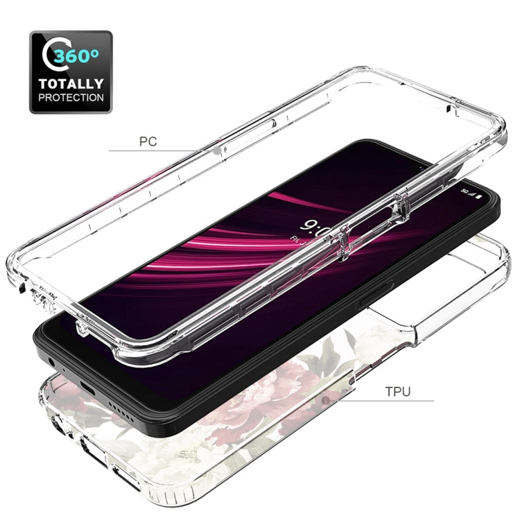 For T-Mobile Revvl Plus PC+TPU Transparent Painted Phone Case