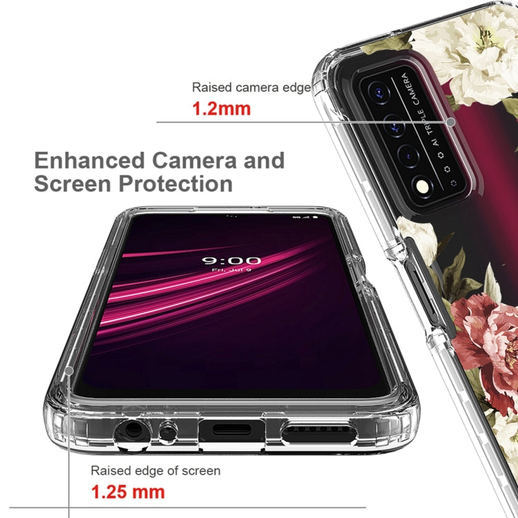 For T-Mobile Revvl Plus PC+TPU Transparent Painted Phone Case