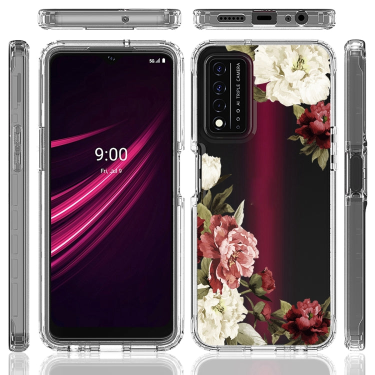 For T-Mobile Revvl Plus PC+TPU Transparent Painted Phone Case