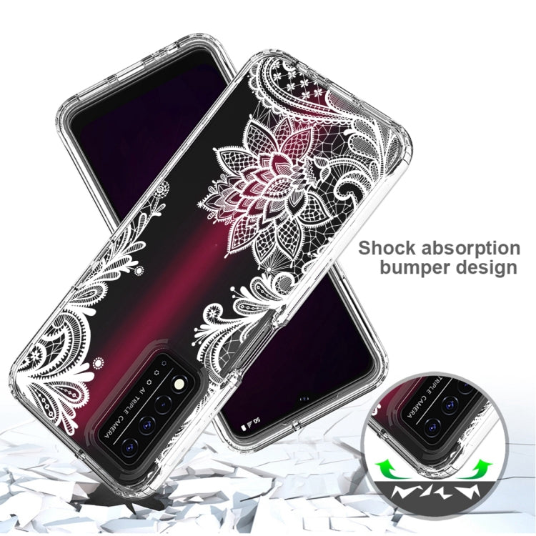 For T-Mobile Revvl Plus PC+TPU Transparent Painted Phone Case