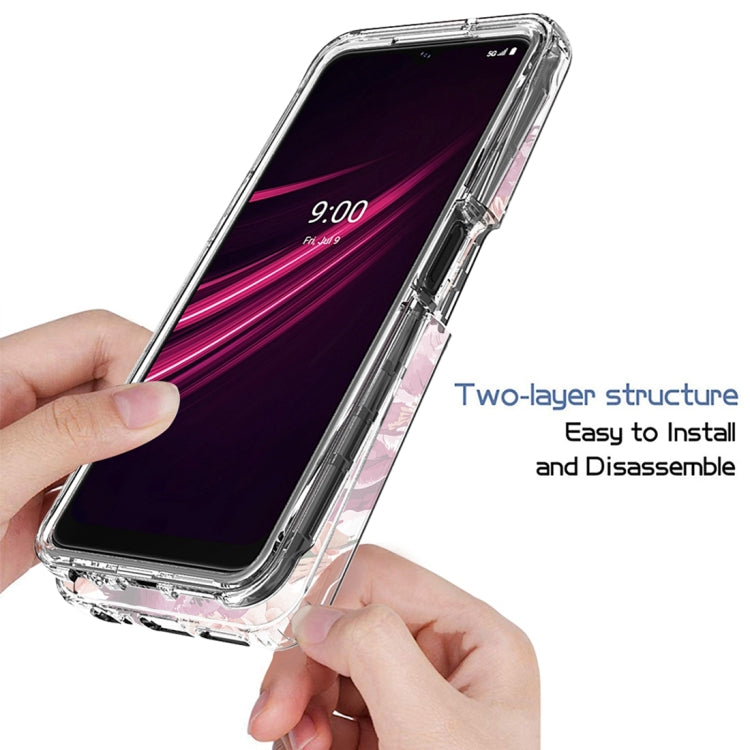 For T-Mobile Revvl Plus PC+TPU Transparent Painted Phone Case