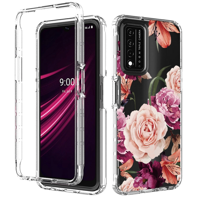 For T-Mobile Revvl Plus PC+TPU Transparent Painted Phone Case