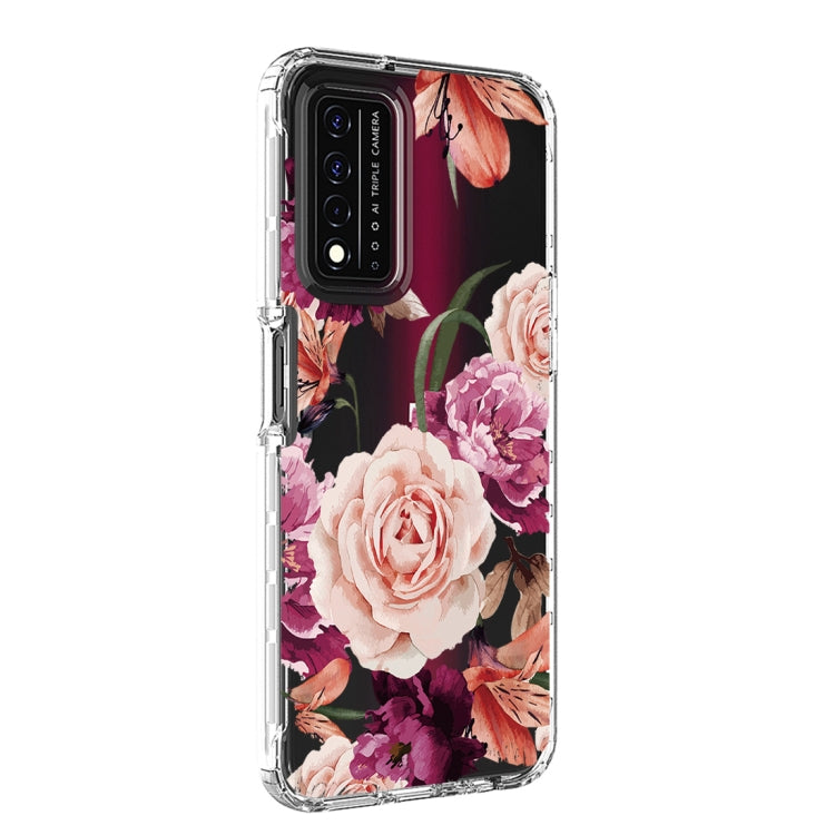 For T-Mobile Revvl Plus PC+TPU Transparent Painted Phone Case