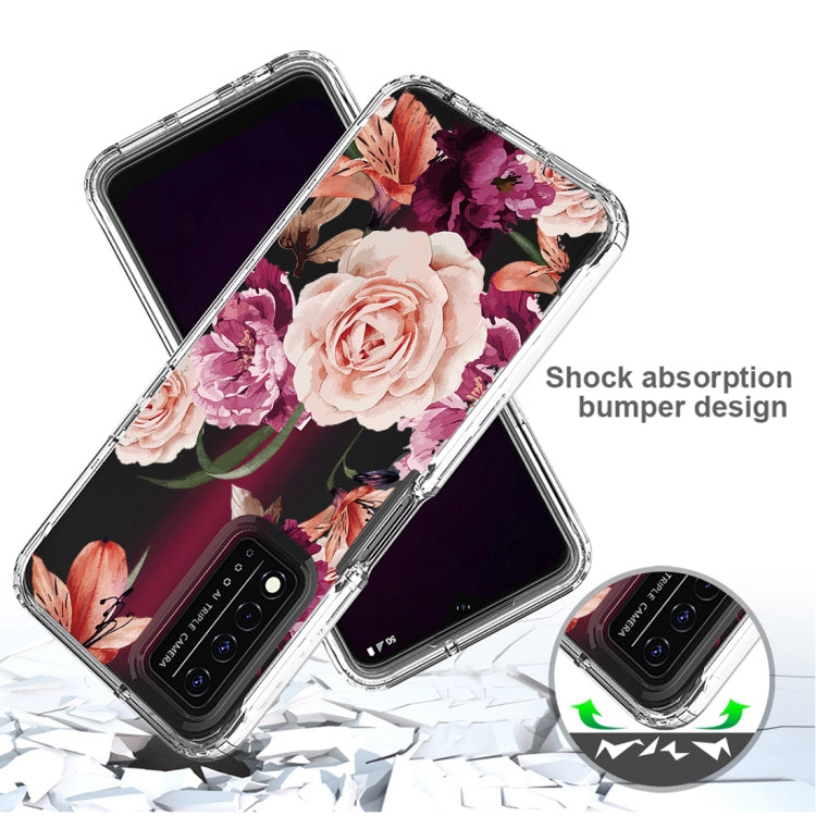 For T-Mobile Revvl Plus PC+TPU Transparent Painted Phone Case