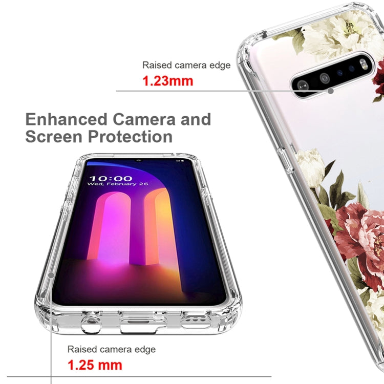 For LG V60 ThinQ 5G PC+TPU Transparent Painted Phone Case