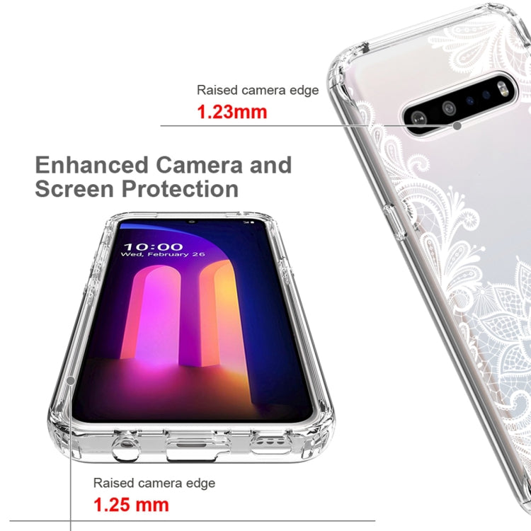 For LG V60 ThinQ 5G PC+TPU Transparent Painted Phone Case