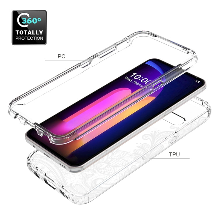 For LG V60 ThinQ 5G PC+TPU Transparent Painted Phone Case