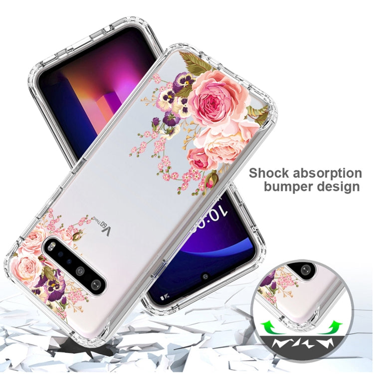 For LG V60 ThinQ 5G PC+TPU Transparent Painted Phone Case