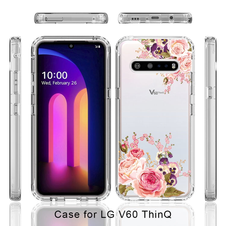 For LG V60 ThinQ 5G PC+TPU Transparent Painted Phone Case