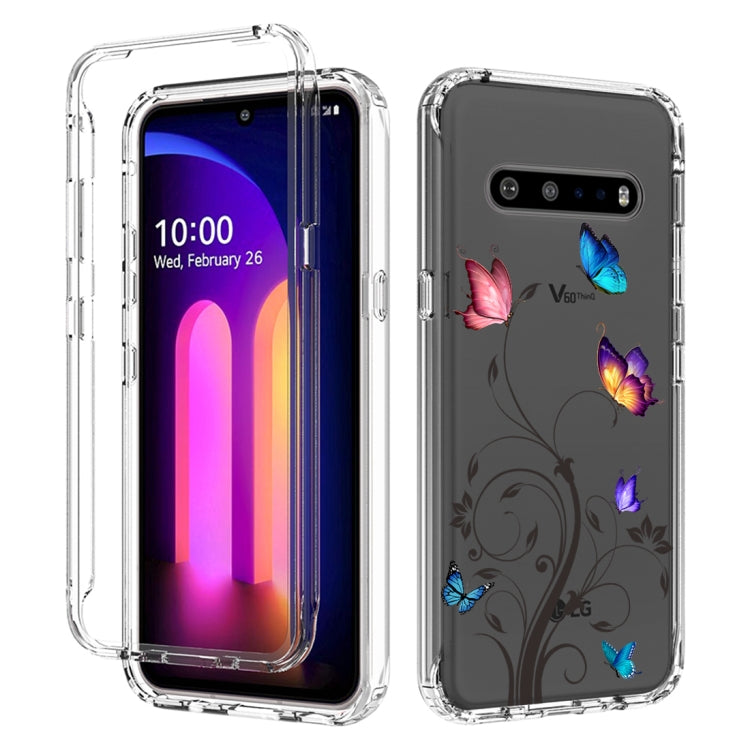 For LG V60 ThinQ 5G PC+TPU Transparent Painted Phone Case