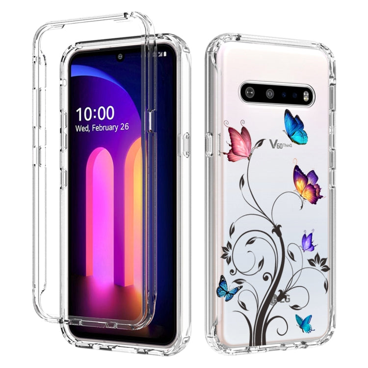For LG V60 ThinQ 5G PC+TPU Transparent Painted Phone Case
