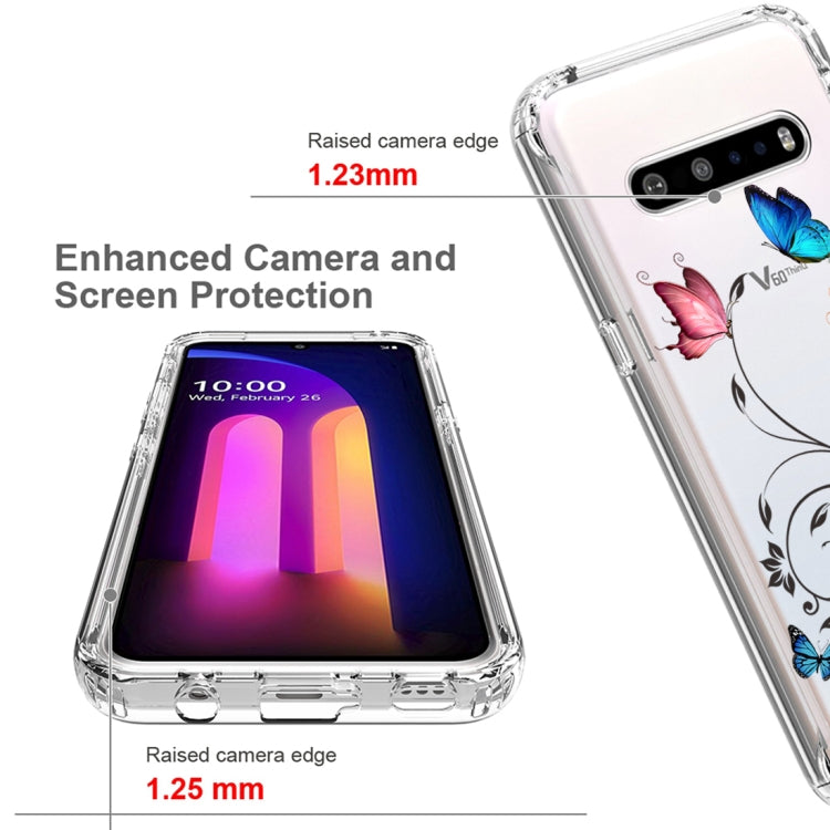 For LG V60 ThinQ 5G PC+TPU Transparent Painted Phone Case