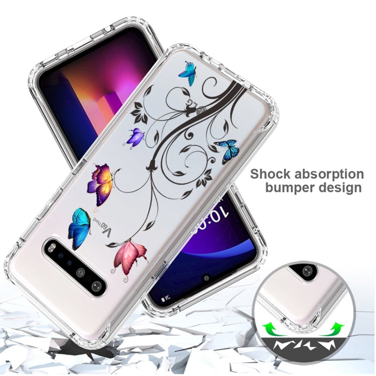For LG V60 ThinQ 5G PC+TPU Transparent Painted Phone Case