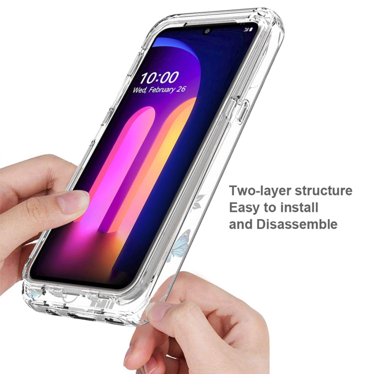 For LG V60 ThinQ 5G PC+TPU Transparent Painted Phone Case