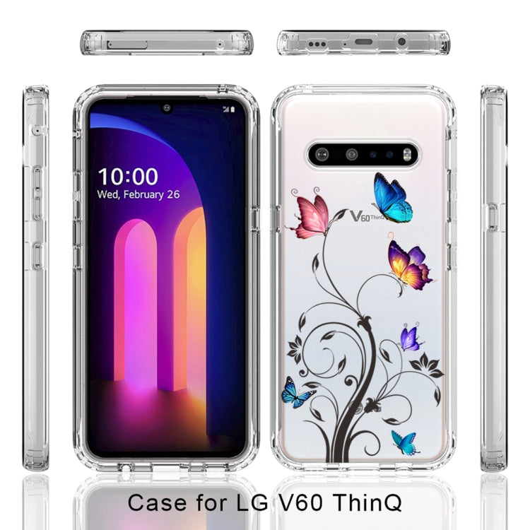 For LG V60 ThinQ 5G PC+TPU Transparent Painted Phone Case