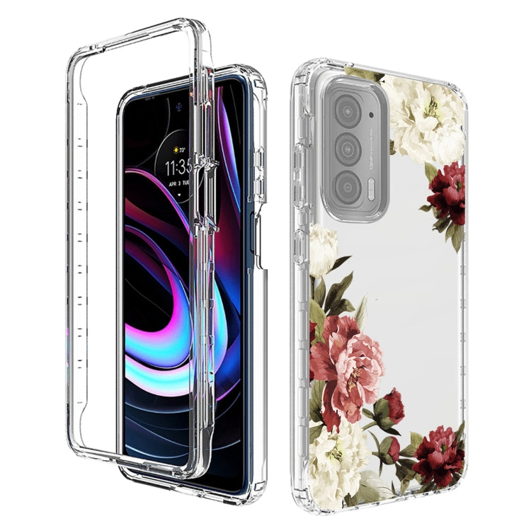 For Motorola Edge 2021 PC+TPU Transparent Painted Phone Case