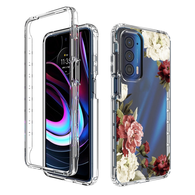 For Motorola Edge 2021 PC+TPU Transparent Painted Phone Case