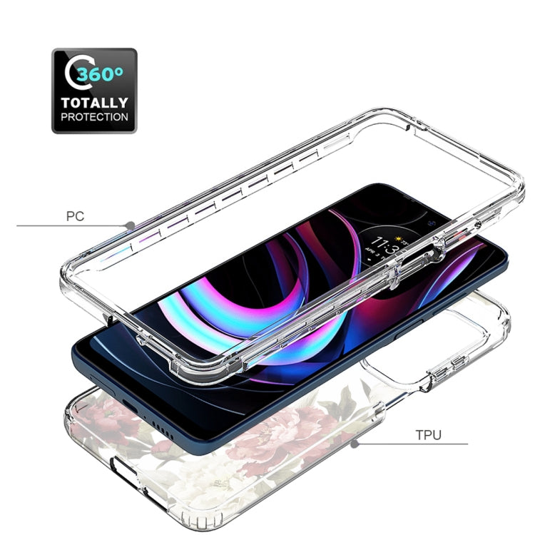 For Motorola Edge 2021 PC+TPU Transparent Painted Phone Case