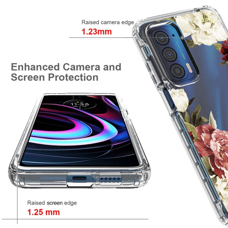 For Motorola Edge 2021 PC+TPU Transparent Painted Phone Case