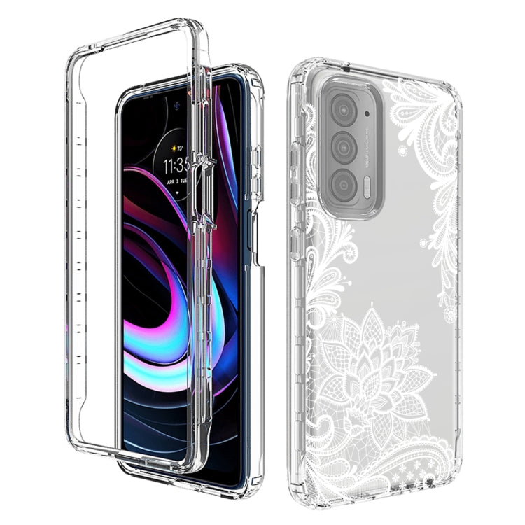 For Motorola Edge 2021 PC+TPU Transparent Painted Phone Case