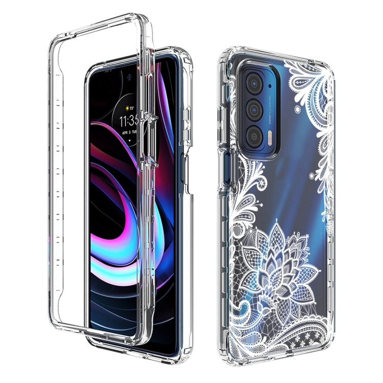 For Motorola Edge 2021 PC+TPU Transparent Painted Phone Case