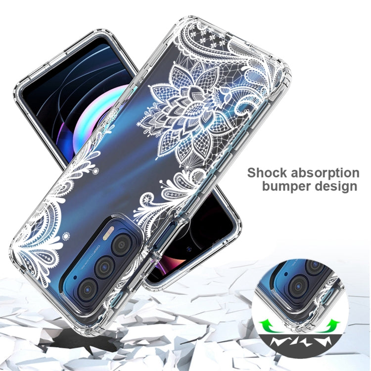 For Motorola Edge 2021 PC+TPU Transparent Painted Phone Case
