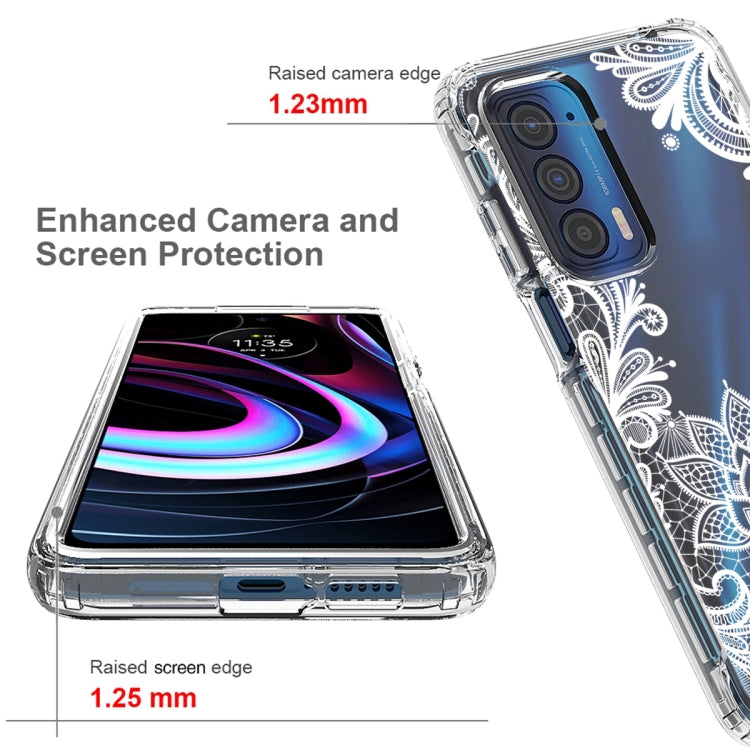 For Motorola Edge 2021 PC+TPU Transparent Painted Phone Case