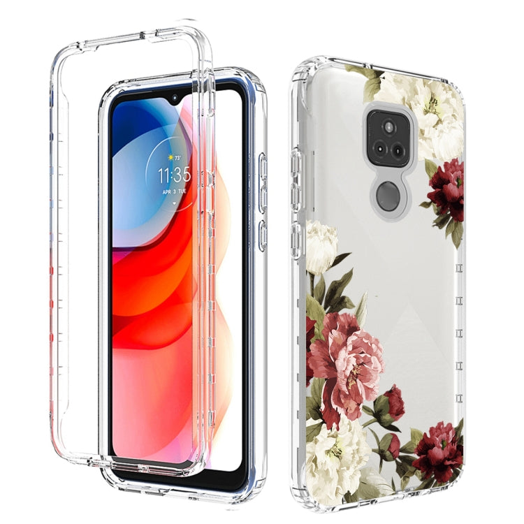 For Motorola Moto G Play PC+TPU Transparent Painted Phone Case