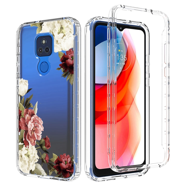 For Motorola Moto G Play PC+TPU Transparent Painted Phone Case
