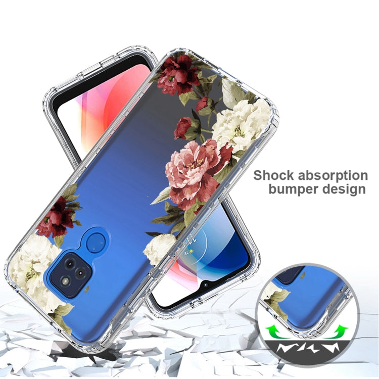 For Motorola Moto G Play PC+TPU Transparent Painted Phone Case
