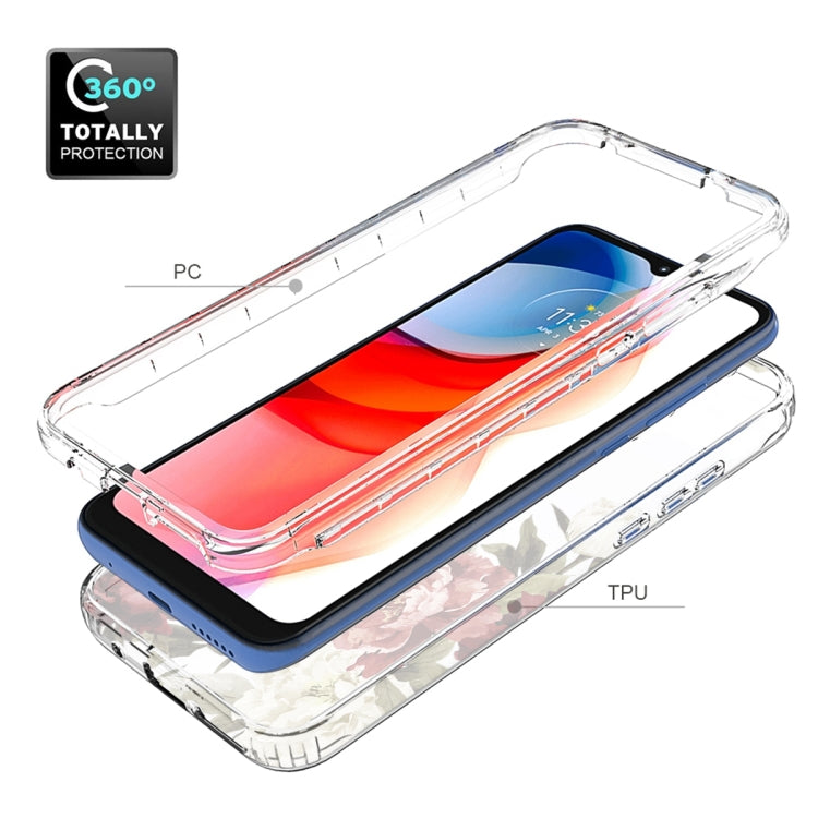 For Motorola Moto G Play PC+TPU Transparent Painted Phone Case