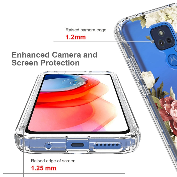 For Motorola Moto G Play PC+TPU Transparent Painted Phone Case