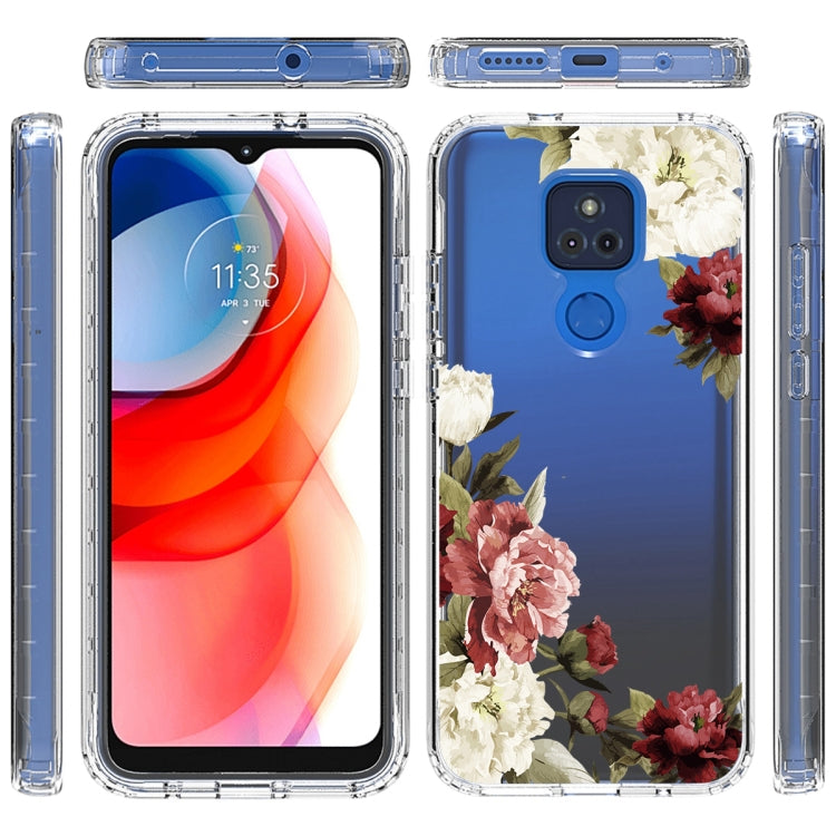 For Motorola Moto G Play PC+TPU Transparent Painted Phone Case