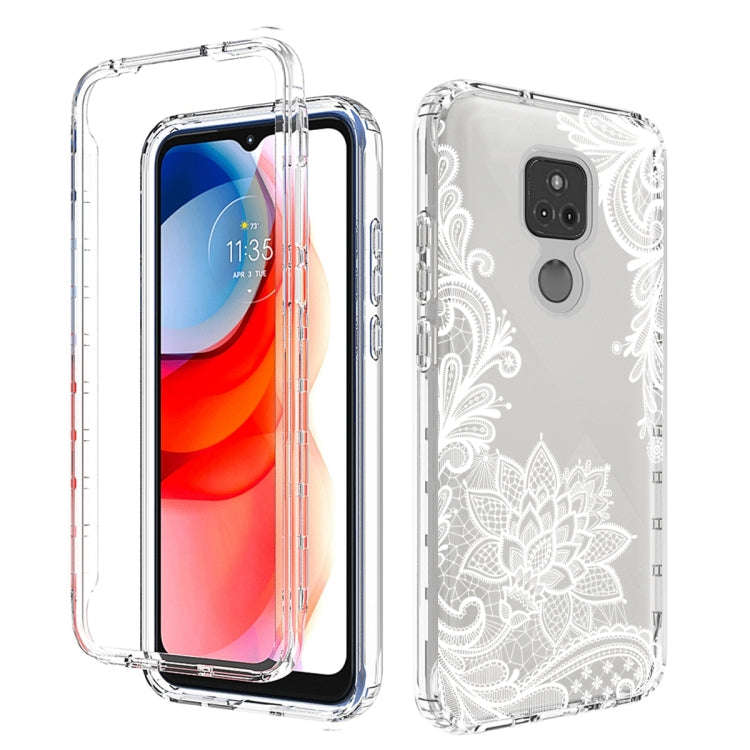 For Motorola Moto G Play PC+TPU Transparent Painted Phone Case