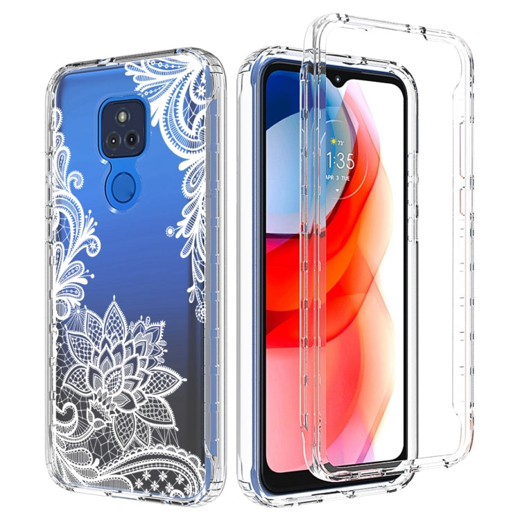 For Motorola Moto G Play PC+TPU Transparent Painted Phone Case