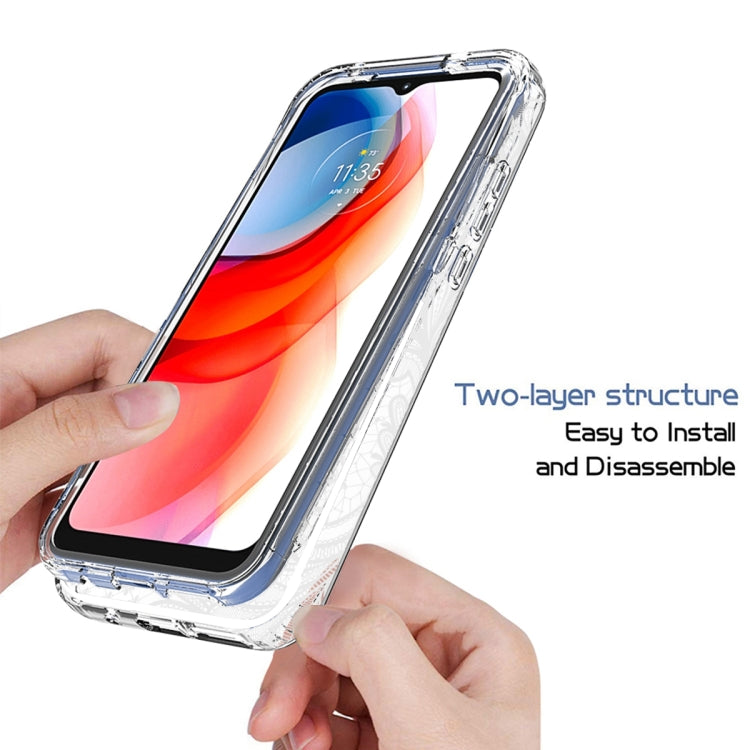 For Motorola Moto G Play PC+TPU Transparent Painted Phone Case