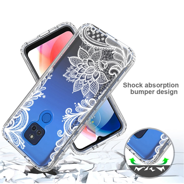 For Motorola Moto G Play PC+TPU Transparent Painted Phone Case