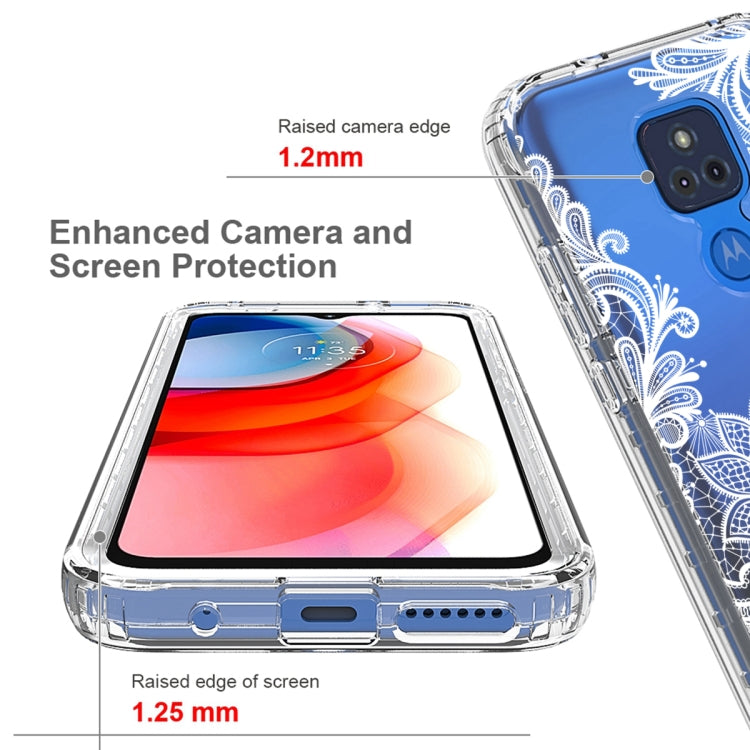 For Motorola Moto G Play PC+TPU Transparent Painted Phone Case