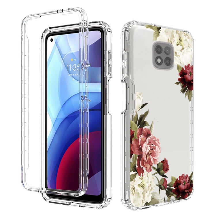 For Motorola Moto G Power 2021 PC+TPU Transparent Painted Phone Case