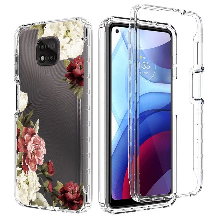 For Motorola Moto G Power 2021 PC+TPU Transparent Painted Phone Case