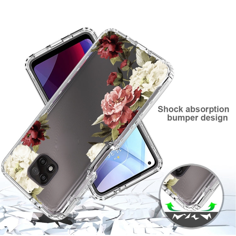 For Motorola Moto G Power 2021 PC+TPU Transparent Painted Phone Case