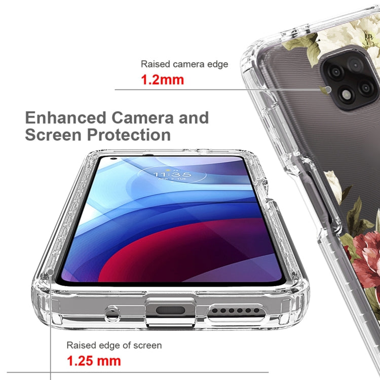 For Motorola Moto G Power 2021 PC+TPU Transparent Painted Phone Case