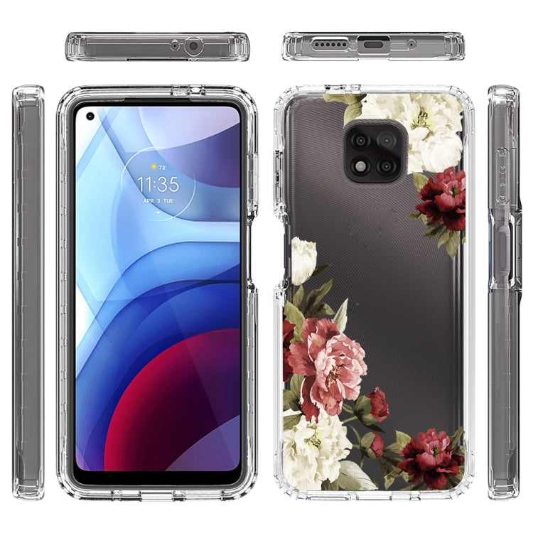 For Motorola Moto G Power 2021 PC+TPU Transparent Painted Phone Case