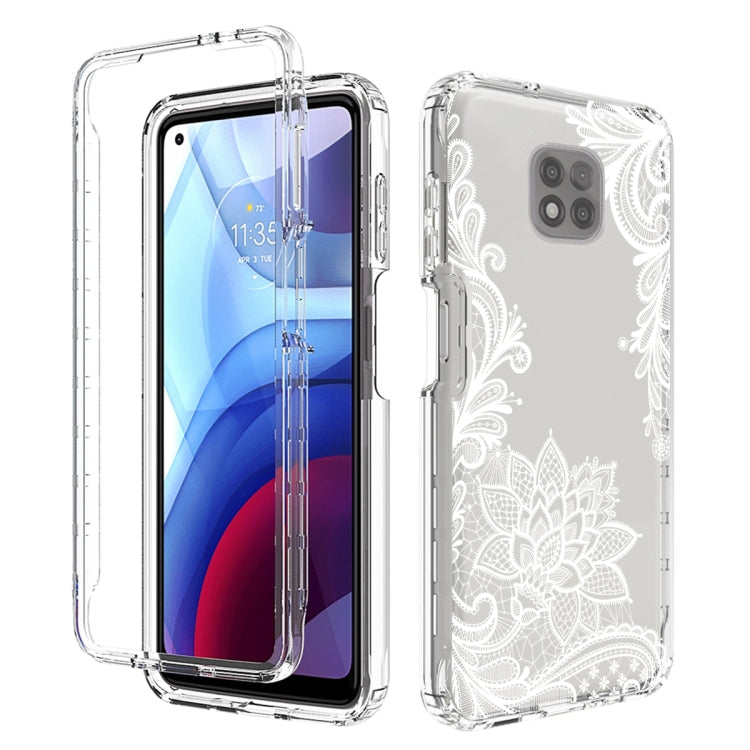 For Motorola Moto G Power 2021 PC+TPU Transparent Painted Phone Case