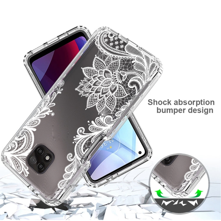 For Motorola Moto G Power 2021 PC+TPU Transparent Painted Phone Case