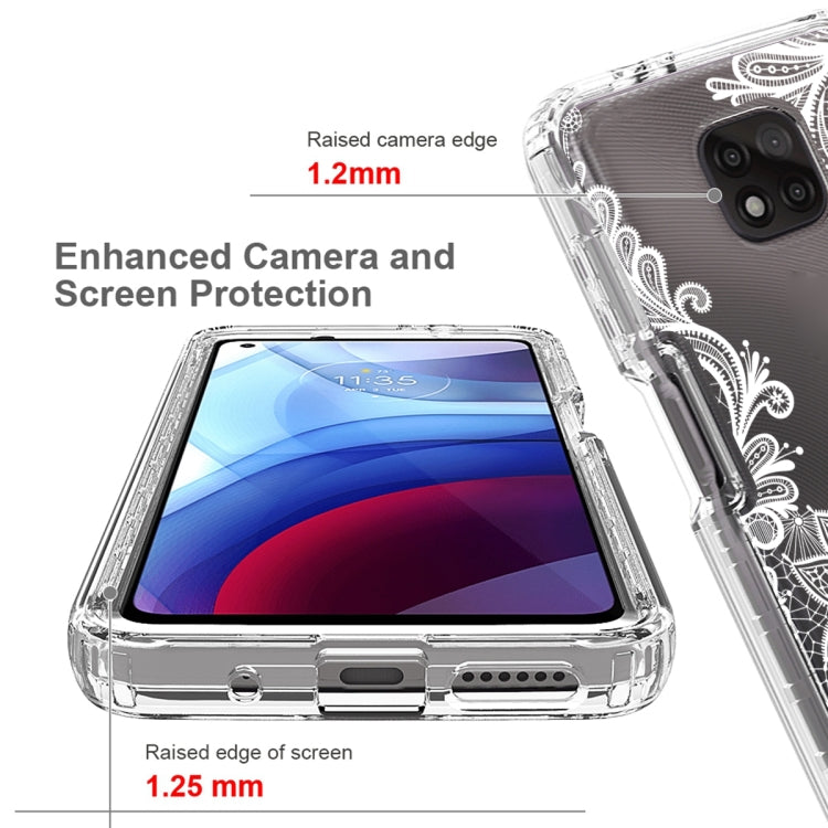 For Motorola Moto G Power 2021 PC+TPU Transparent Painted Phone Case